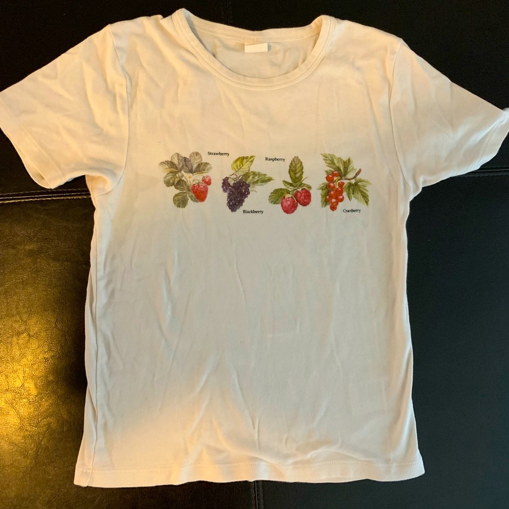 Urban outfitter cream berry shirt